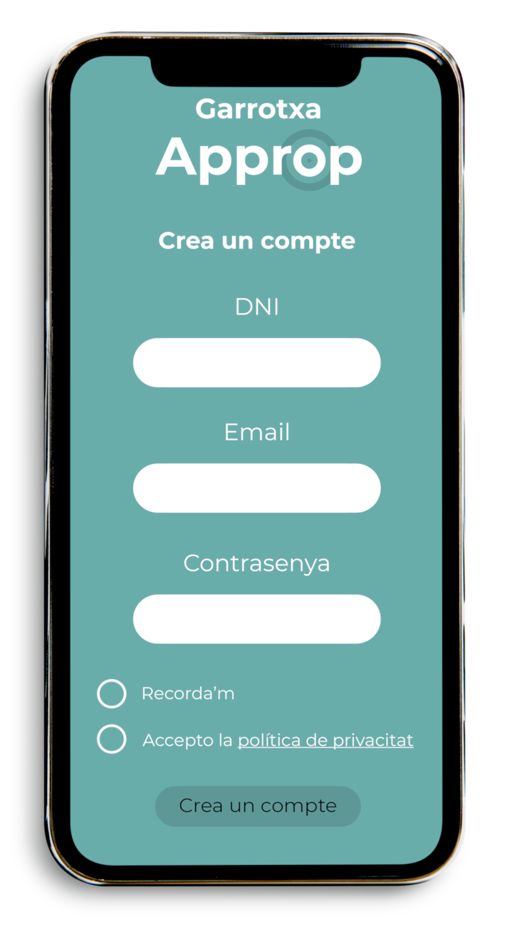 App Pantalla Registro